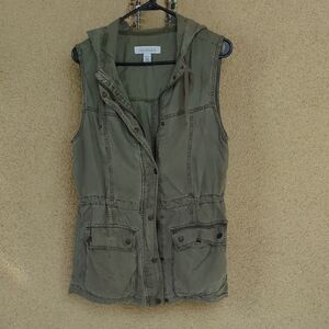 Kenneth Cole Reaction Olive Hooded Vest